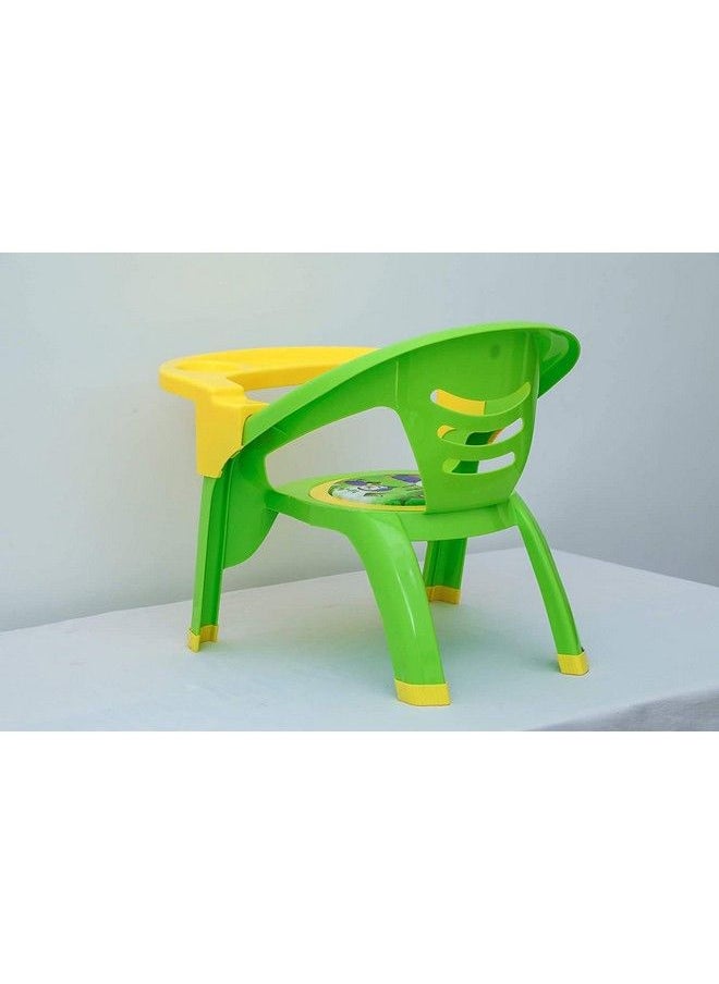 Nabhya - Small Baby Chair With Safety Tray And Soft Cushion With Baby Whistle Sound Random Color (Blue) - Image 1