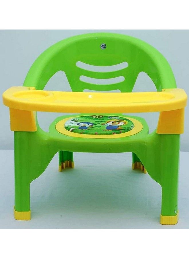 Nabhya - Small Baby Chair With Safety Tray And Soft Cushion With Baby Whistle Sound Random Color (Blue) - Image 1