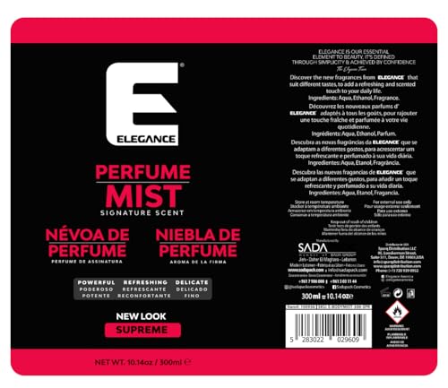 E Elegance Perfume Mist 300 ml Refreshing Daily Fragrance Spray LongLasting Scent Body fragrance Mist for Men and Women SUPREME - Image 3