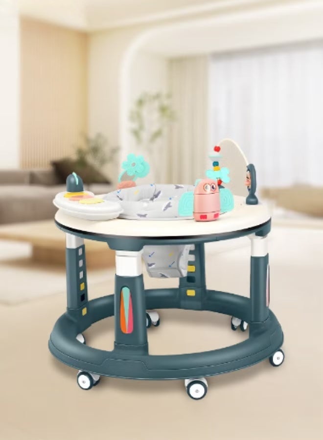 erorex Baby Activity Walker Baby Walker with Wheels Baby Round Walker With 5 Adjustable Height Musical Toy 360 Degree Swivel Seat Detachable Toys Infant Walker for Boys and Girls - Image 1