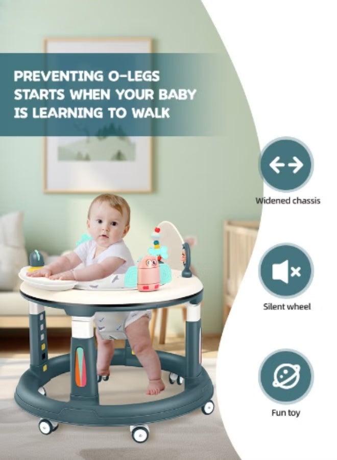 erorex Baby Activity Walker Baby Walker with Wheels Baby Round Walker With 5 Adjustable Height Musical Toy 360 Degree Swivel Seat Detachable Toys Infant Walker for Boys and Girls - Image 3