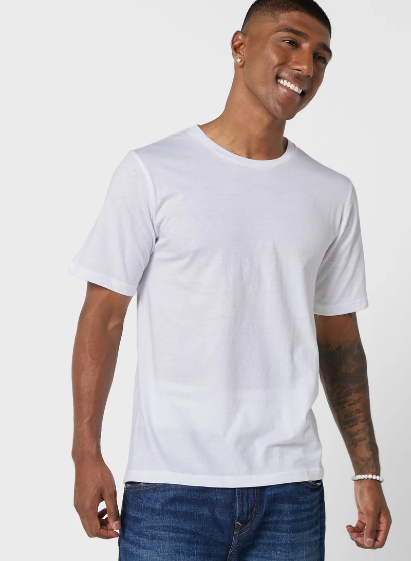 JACK & JONES 3 Pack Essential Crew Neck T-Shirt