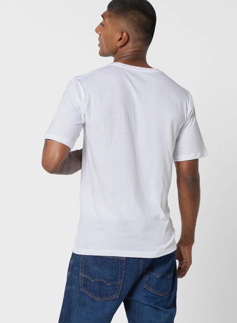 JACK & JONES 3 Pack Essential Crew Neck T-Shirt