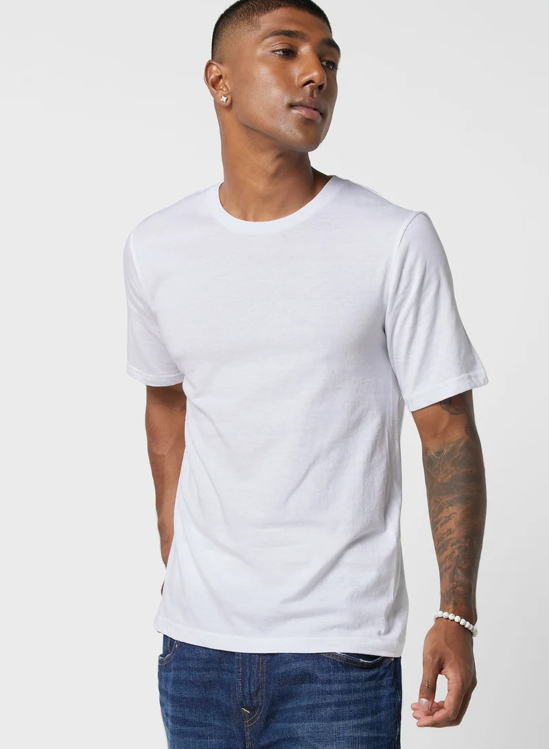 JACK & JONES 3 Pack Essential Crew Neck T-Shirt
