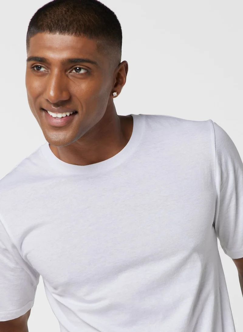 JACK & JONES 3 Pack Essential Crew Neck T-Shirt