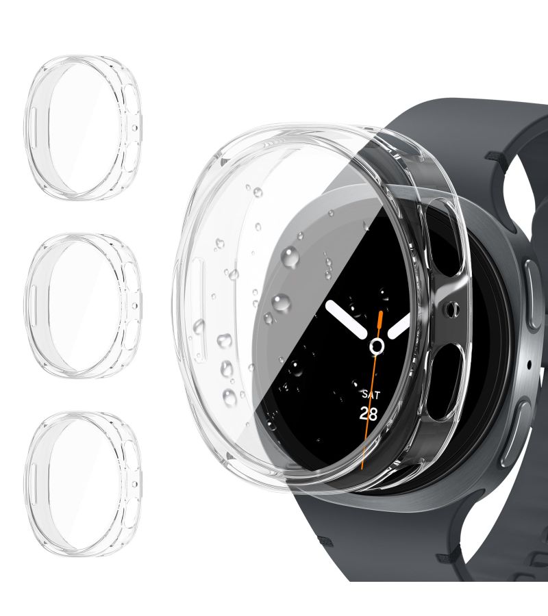 4 Pcs Transparent Soft TPU Case Compatible for Galaxy Watch 8 44 Mm With Screen Protector Film Protective Cover Smartwatch Accessories - Image 1