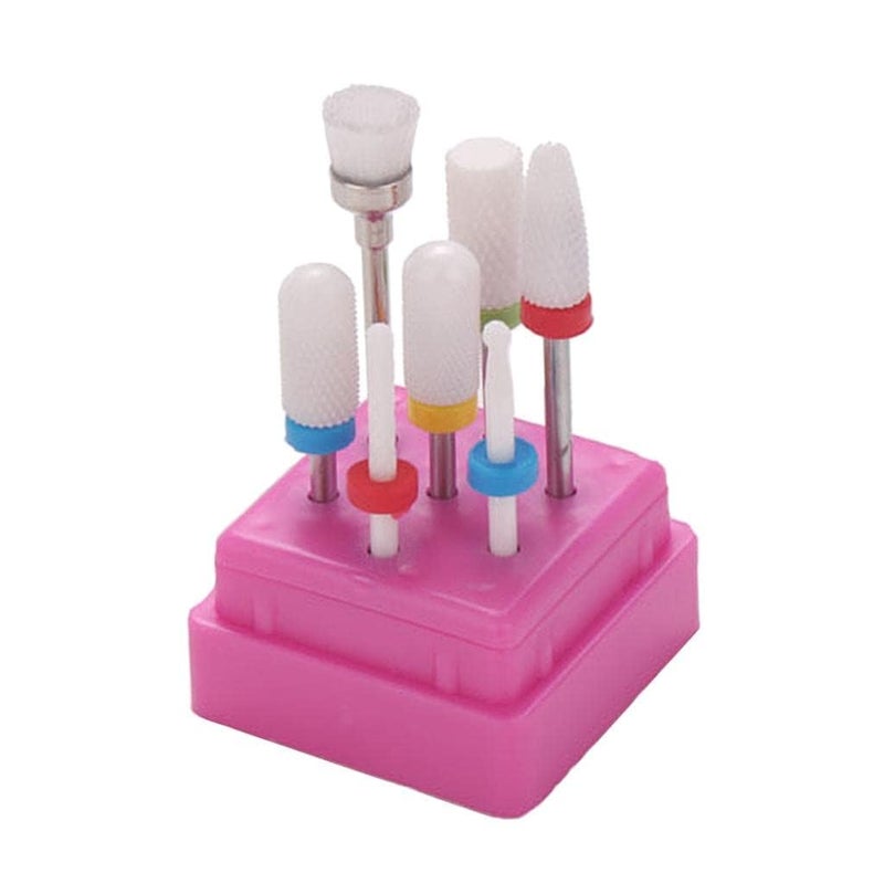 kreni 7X Nail Art Drill Bits Brush Set Manicure Polishing Head WStorage Case 04 Nail Care Manicure Pedicure ManicurePedicure Tools Kits - Image 3