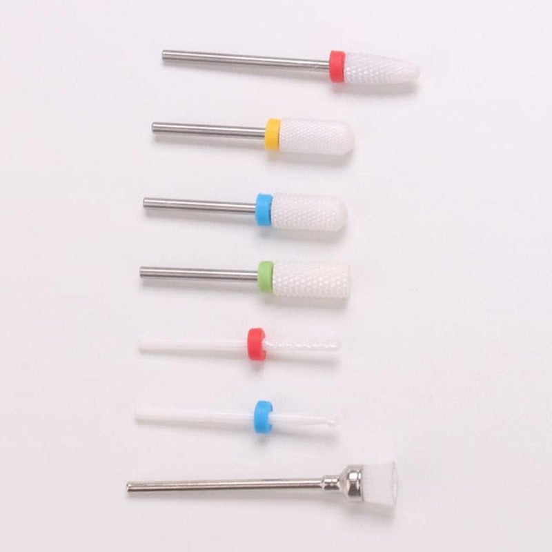 kreni 7X Nail Art Drill Bits Brush Set Manicure Polishing Head WStorage Case 04 Nail Care Manicure Pedicure ManicurePedicure Tools Kits - Image 2