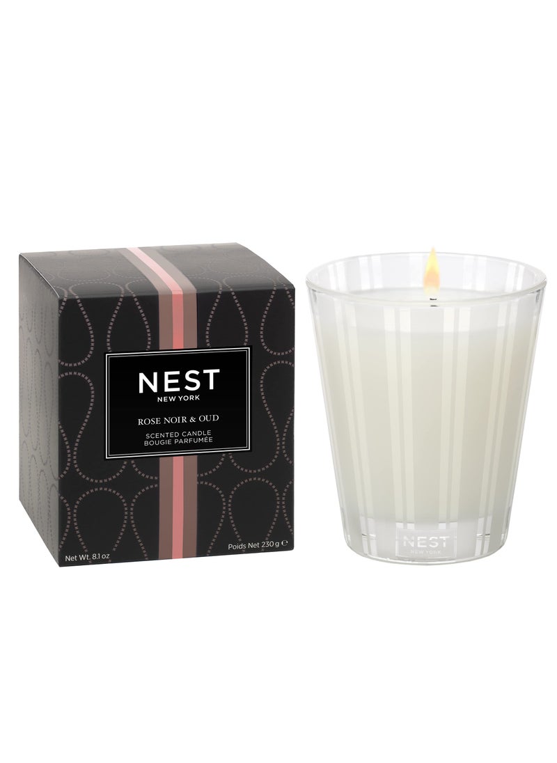 NEST FRAGRANCES NEST New York Scented Classic Candle  Rose Noir & Oud - 8.1 oz - Up to 60-Hour Burn Time - Reusable Glass Vessel  - Image 1
