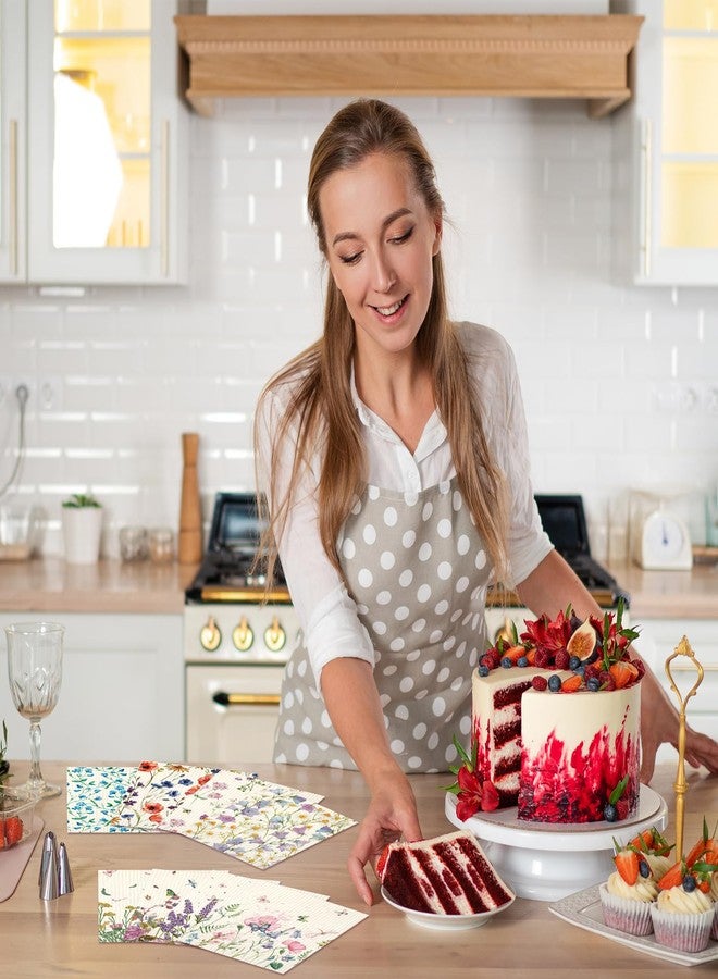 Vesici 8 Pieces Wildflowers Swedish Kitchen Dishcloths Butterflies and Flowers Towels Set Absorbent Dish Cleaning Cloths Reusable Sponge Quick Drying Dishcloths for Home Kitchen Cleaning - Image 4