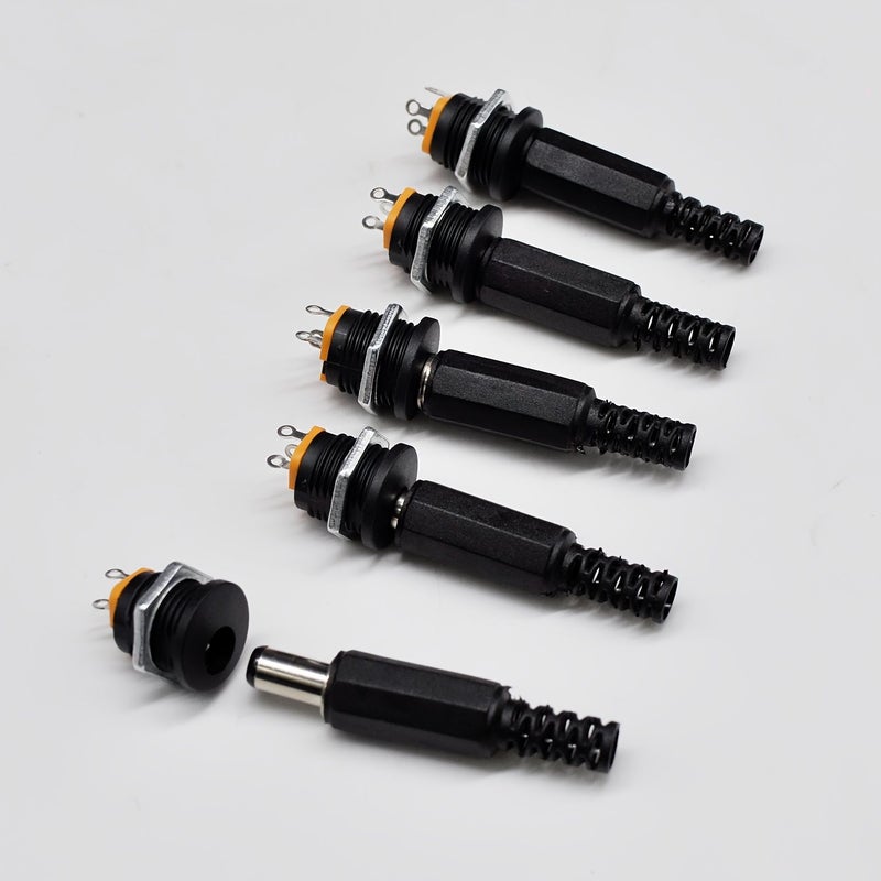 مقبس DC 5.5x2.1mm قابس طاقة DC 022 JT7025A 5 قطع محول خيط داخلي - Image 1