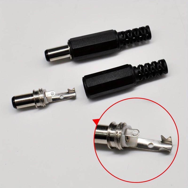 مقبس DC 5.5x2.1mm قابس طاقة DC 022 JT7025A 5 قطع محول خيط داخلي - Image 5