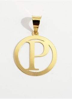 Hamsa.ae 18K Pure Gold Letter P Design Necklace  - Image 2