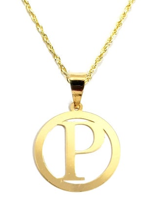 18K Pure Gold Letter P Design Necklace - pzsku/Z2F977360BE725968A11DZ/45/_/1650970120/7b55e411-9d51-457d-a54f-aaa9755a6fac