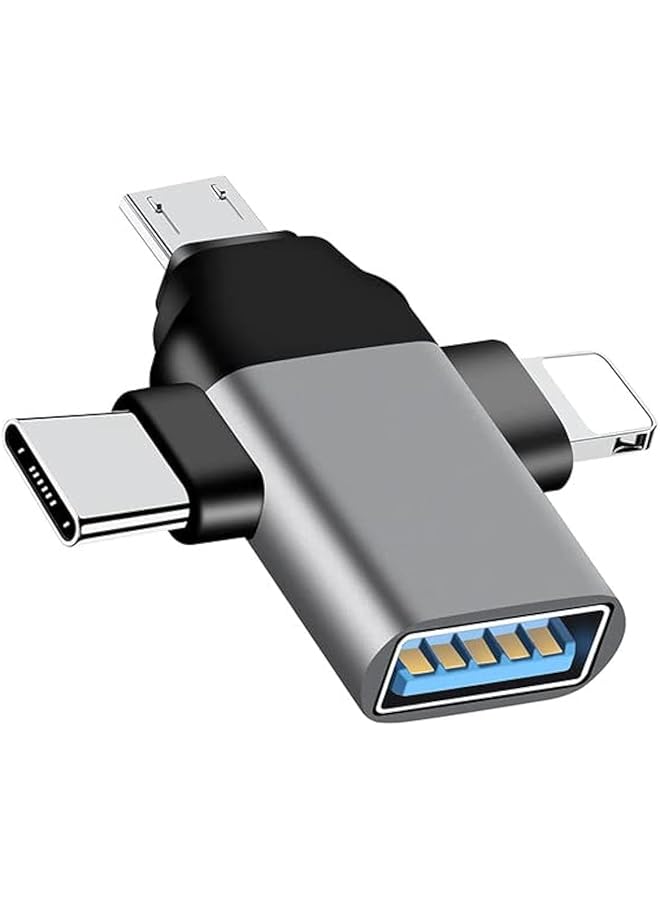 erorex Type C To Usb Adapter 3.0 Otg Female Lightning Micro Male Converter Accessories Compatible With Iphone Laptop Macbook Pro Ipad Pro Type C Devices Ipad Lg Android Camera Card Reader - Image 1
