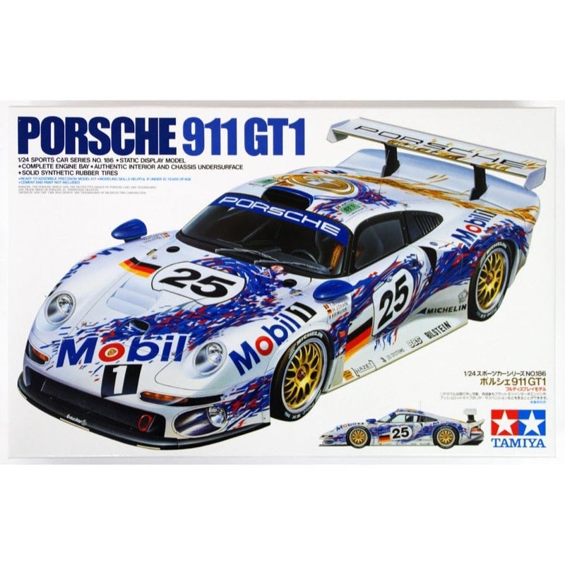 Tamiya 24186 Porsche 911 GT1 124 Scale Model Kit - Image 2