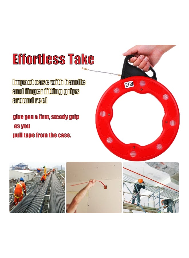 Loquat Fiberglass Fish Tape Electrical Cable Puller Red/Black 20meter - Image 5