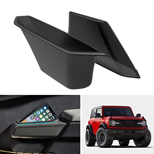 KEWISAUTO Door Handle Storage Box for Bronco 21-24, Handle Pocket Side Door Storage Box Container Interior Glove Organizer Tray Armrest Insert for Ford Bronco 2 Door 2021-2024 Accessories (2 pcs) - Image 1