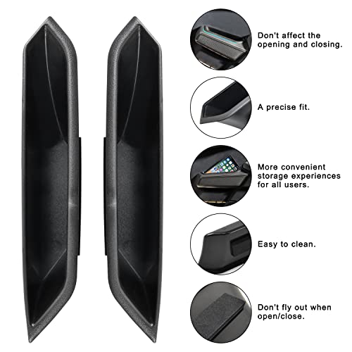 KEWISAUTO Door Handle Storage Box for Bronco 21-24, Handle Pocket Side Door Storage Box Container Interior Glove Organizer Tray Armrest Insert for Ford Bronco 2 Door 2021-2024 Accessories (2 pcs) - Image 2