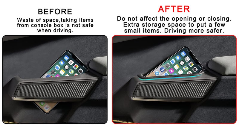 KEWISAUTO Door Handle Storage Box for Bronco 21-24, Handle Pocket Side Door Storage Box Container Interior Glove Organizer Tray Armrest Insert for Ford Bronco 2 Door 2021-2024 Accessories (2 pcs) - Image 4