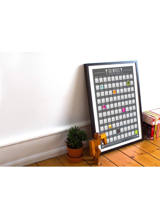 Gift Republic - 100 Movies - Scratch Off Bucket List Poster - Image 1