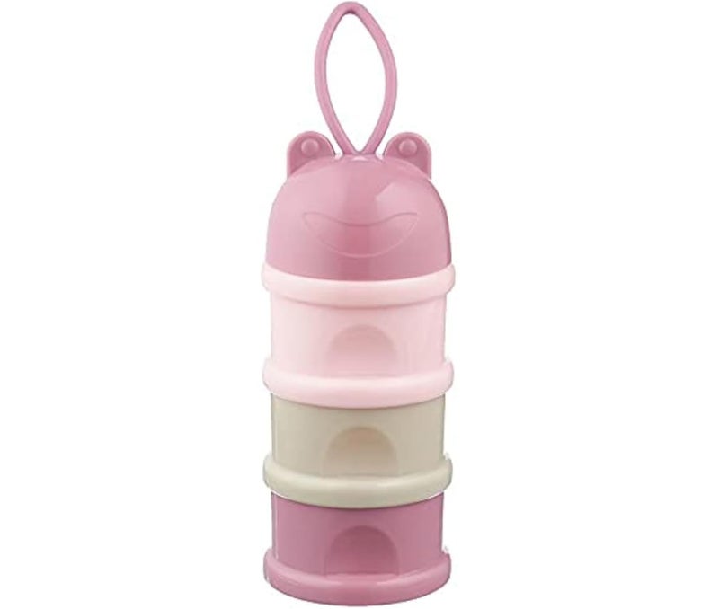 Frog Shaped Baby Powder Milk Container متوافق مع Girls 3 Levels - Multi Color - Image 1