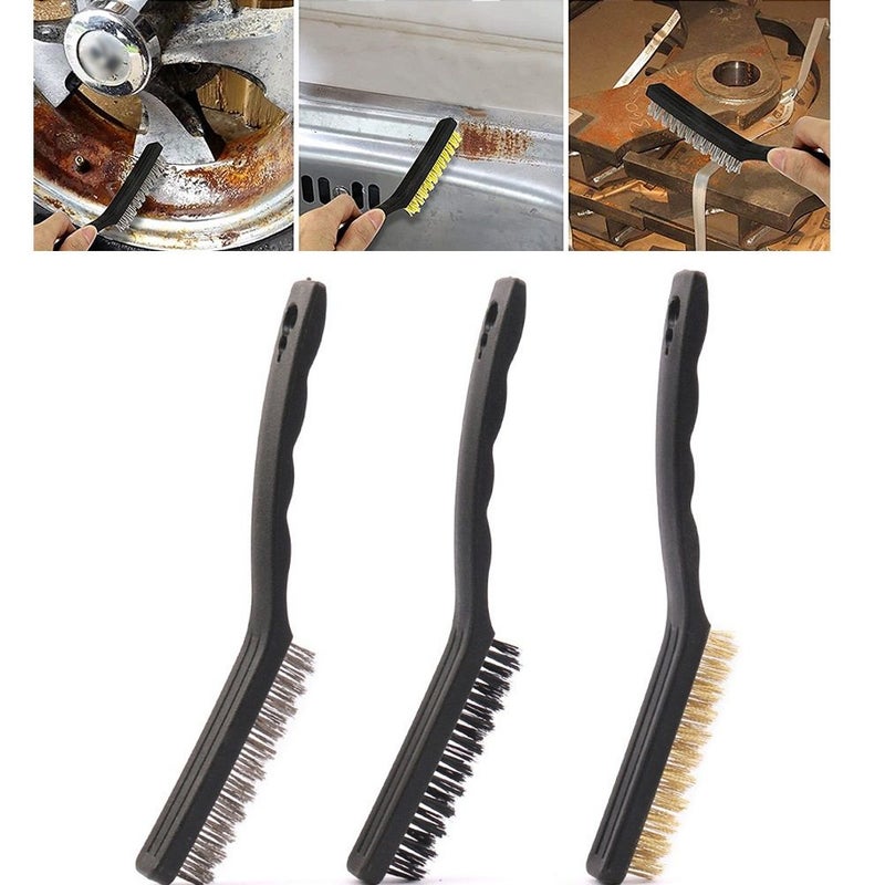 Steel Wire Brush Set for Rust and Paint Removal on Metal Plastic Upholstery and Car Interiors Suitable for Home Garden and Workshop - Image 3