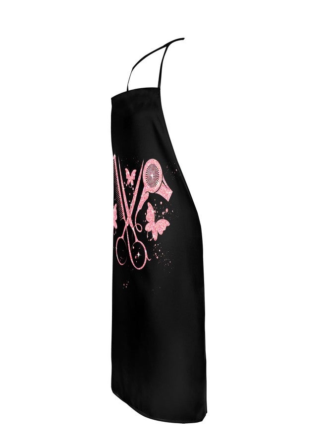 Granbey Hair Stylist Apron Hairstylist Salon Apron with Pink Glitters Tools Waterproof Hairdresser Barber Aprons Christmas Gifts for Hairdressers Cosmetology Gifts for Women Men - Image 3