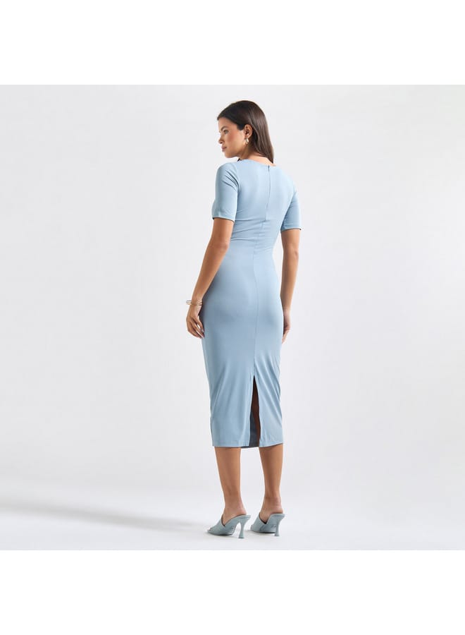 Splash FAV Ruched Midi Dress  - Image 3