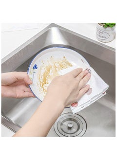 Generic Reusable Washable Non-Woven Kitchen Towel Roll, Printed Non-Stick Kitchen Paper Roll, Special Dish Wiping Paper Towel, Cleaning Cloth (50 Wipes) Pack of 1  - Image 4