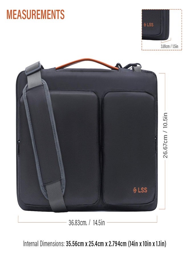 LSS Laptop Bag for Men/Women - Cool, Stylish & Durable Shoulder Sleeve Bag for 12"-12.9" Laptops - Includes Slip Resistant Shoulder Strap - Compatible with Apple, Microsoft, Lenovo, HP, Dell, More - Image 4