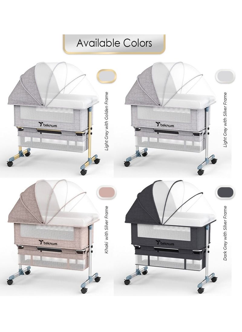 Sunshine Bedside Crib, Horizontally Adjustable - Light Grey - pzsku/Z2F97D4CFE2A27F424E09Z/45/_/1664009894/4074ea8e-9f2d-45cc-9af9-f9f08aa2d7ab