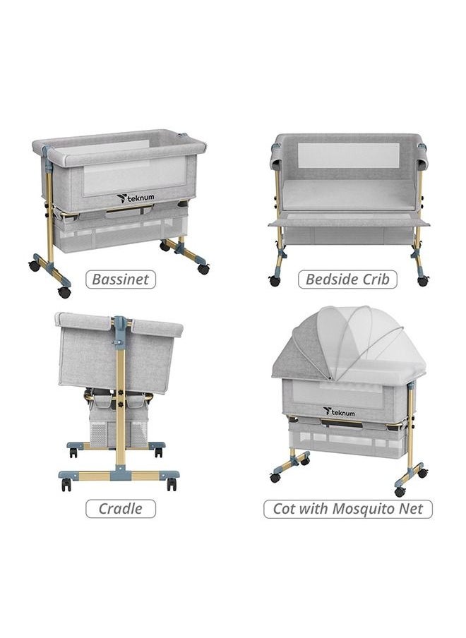 Sunshine Bedside Crib, Horizontally Adjustable - Light Grey - pzsku/Z2F97D4CFE2A27F424E09Z/45/_/1664525894/05498a08-d98d-4cbf-a07a-f91b354d9f6f