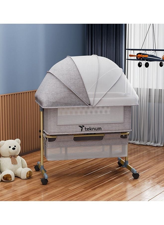 Sunshine Bedside Crib, Horizontally Adjustable - Light Grey - pzsku/Z2F97D4CFE2A27F424E09Z/45/_/1664525894/2a9195ea-8453-4d43-8b6b-fc43fb4f738d