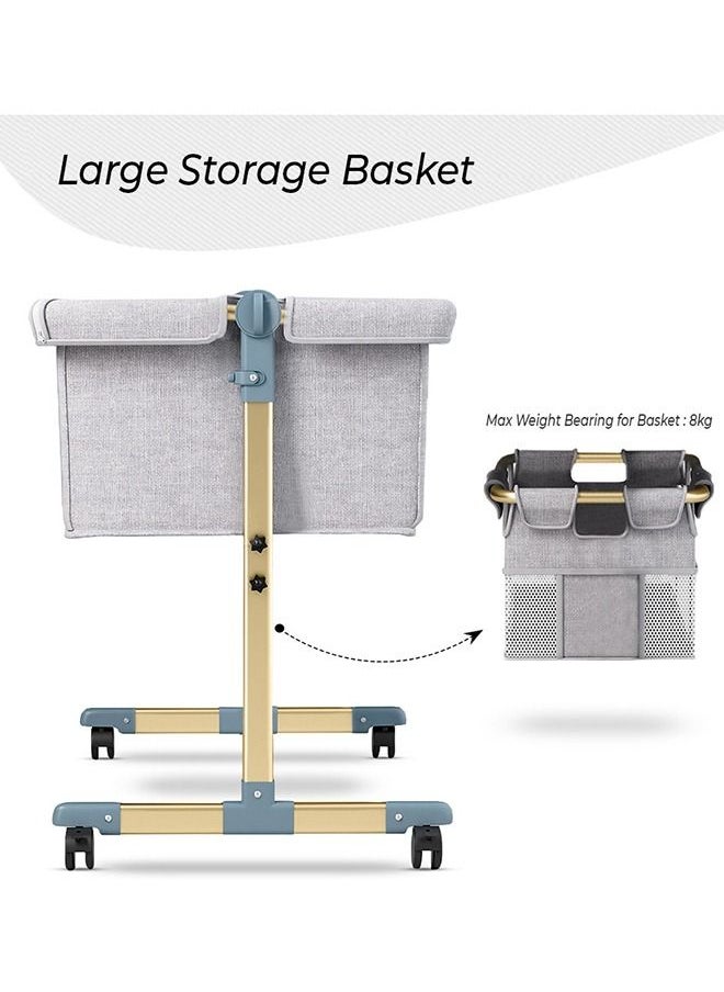 Sunshine Bedside Crib, Horizontally Adjustable - Light Grey - pzsku/Z2F97D4CFE2A27F424E09Z/45/_/1664525894/5cbb52c8-f7d7-4403-8e73-cdfe4f761929