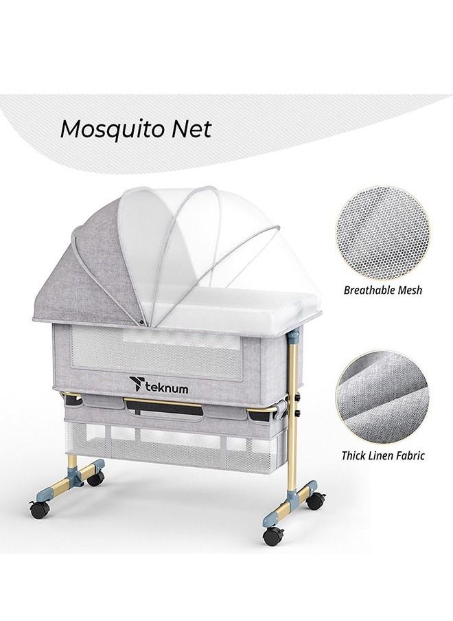 Sunshine Bedside Crib, Horizontally Adjustable - Light Grey - pzsku/Z2F97D4CFE2A27F424E09Z/45/_/1664525894/b2993edb-d15e-4f49-b953-dffe026ac08a