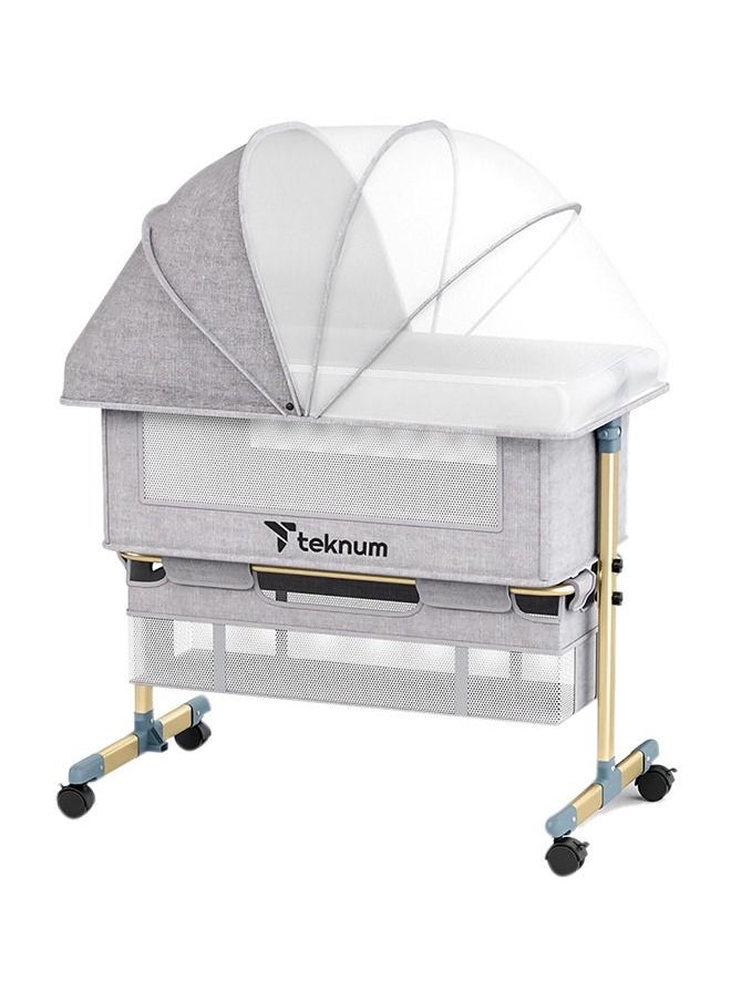 Sunshine Bedside Crib, Horizontally Adjustable - Light Grey - pzsku/Z2F97D4CFE2A27F424E09Z/45/_/1664525894/b913c926-65d2-4c76-a97e-f1f62a4a2c33