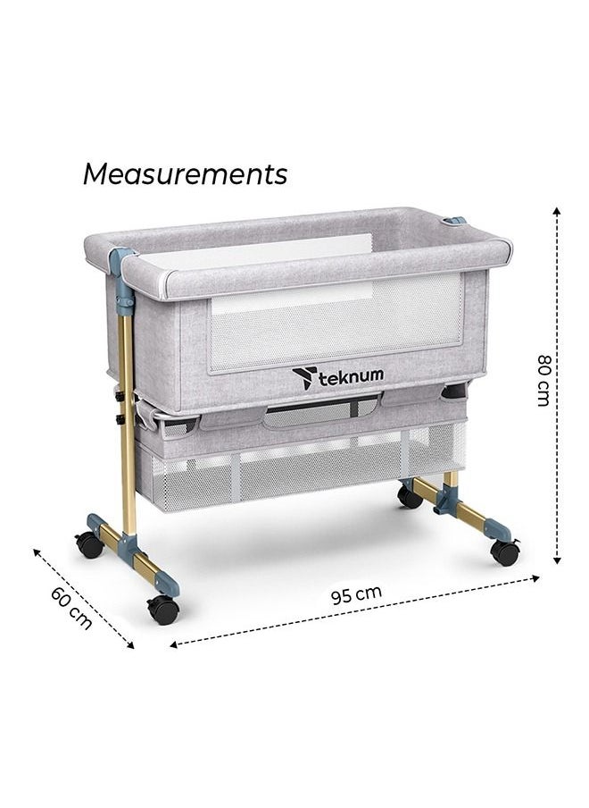 Sunshine Bedside Crib, Horizontally Adjustable - Light Grey - pzsku/Z2F97D4CFE2A27F424E09Z/45/_/1664525894/c96a2b99-d359-43c2-ac29-ab11bcb611cd