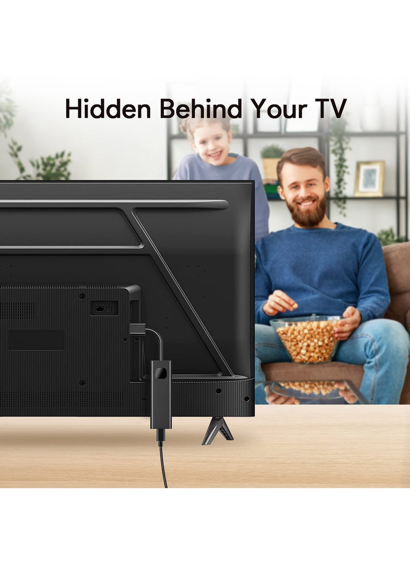 عصا تلفزيون أندرويد، جهاز بث 4K معتمد من Google، عصا تلفزيون ذكية من Google Chromecast، جهاز بث عالي الدقة مع كابل HDMI وجهاز تحكم عن بعد للبحث الصوتي لـ Netflix معتمد من Google Assistant