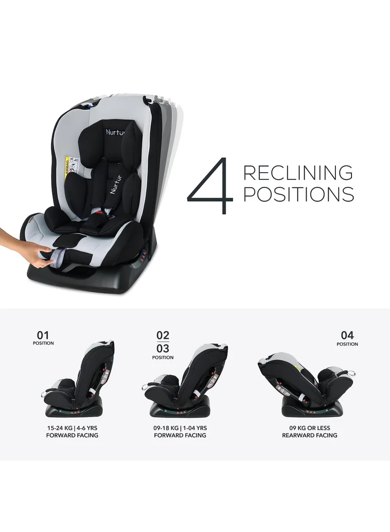 Nurtur Liberty Baby Kids 4 In 1 Car Seat 360 Degree Rotation Leg Support Isofix  10 Level Adjustable Headrest With Canopy