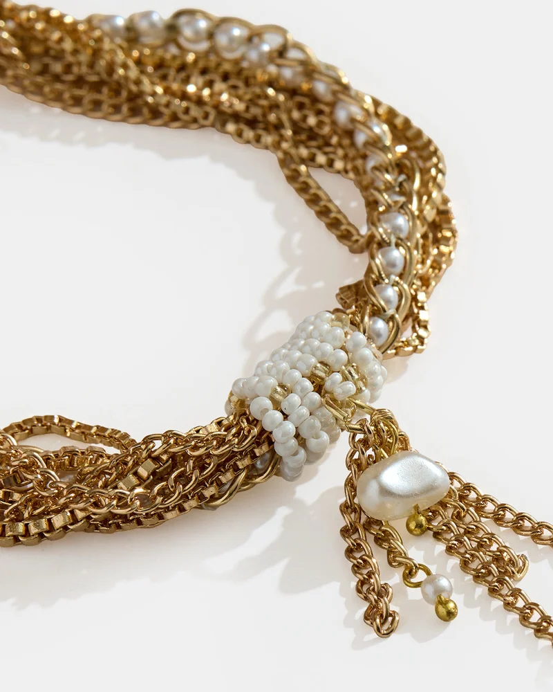 ردتاغ سوار مزخرف باللون الذهبي للنساء