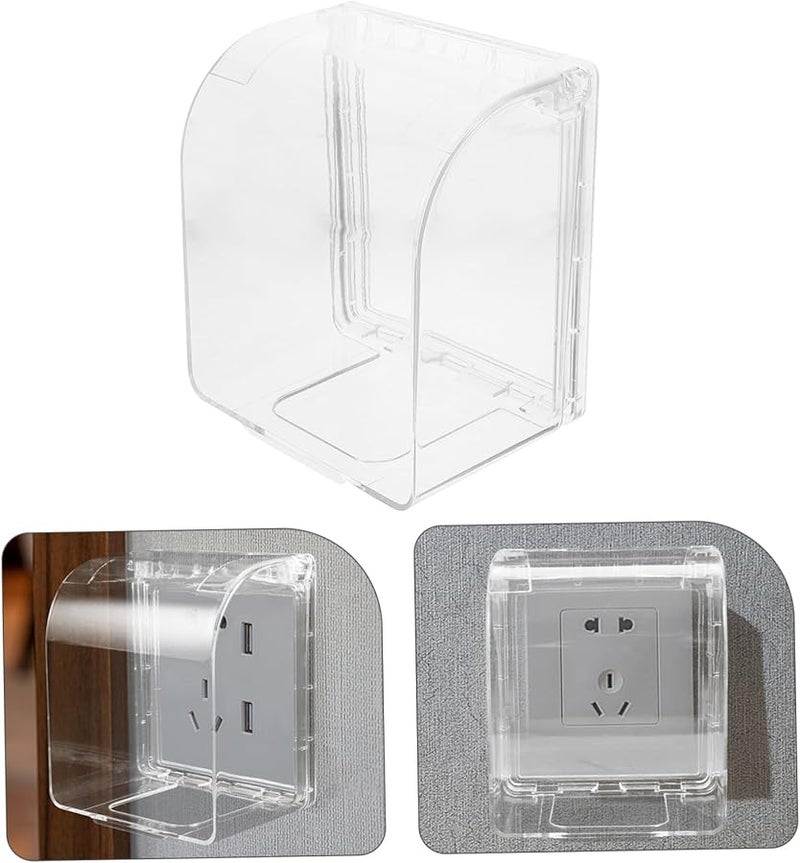 Transparent Splash Proof Electrical Socket Cover Protector with Premium Adhesive - Image 5