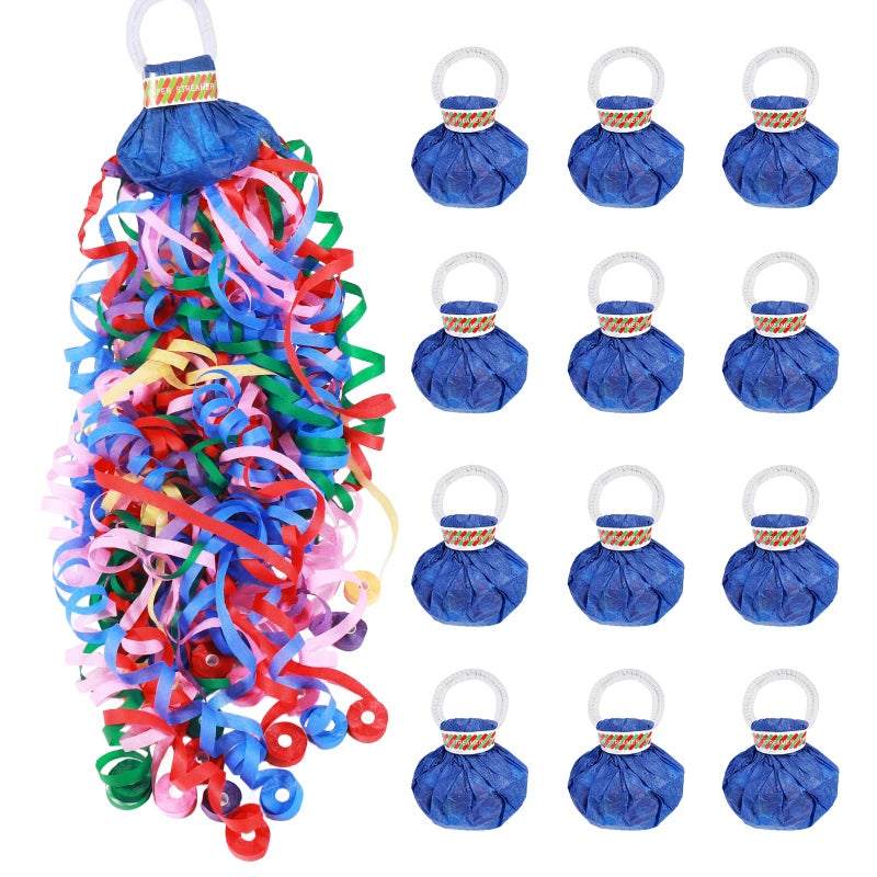 GAILROSO 12pack No Mess Confetti Poppers,Graduation Streamer Poppers,Hand Throw Party Poppers,Magic Paper Cracker for Easter Celebration Birthday,Engagement,School Party,Wedding Send Off party Favors - Image 1