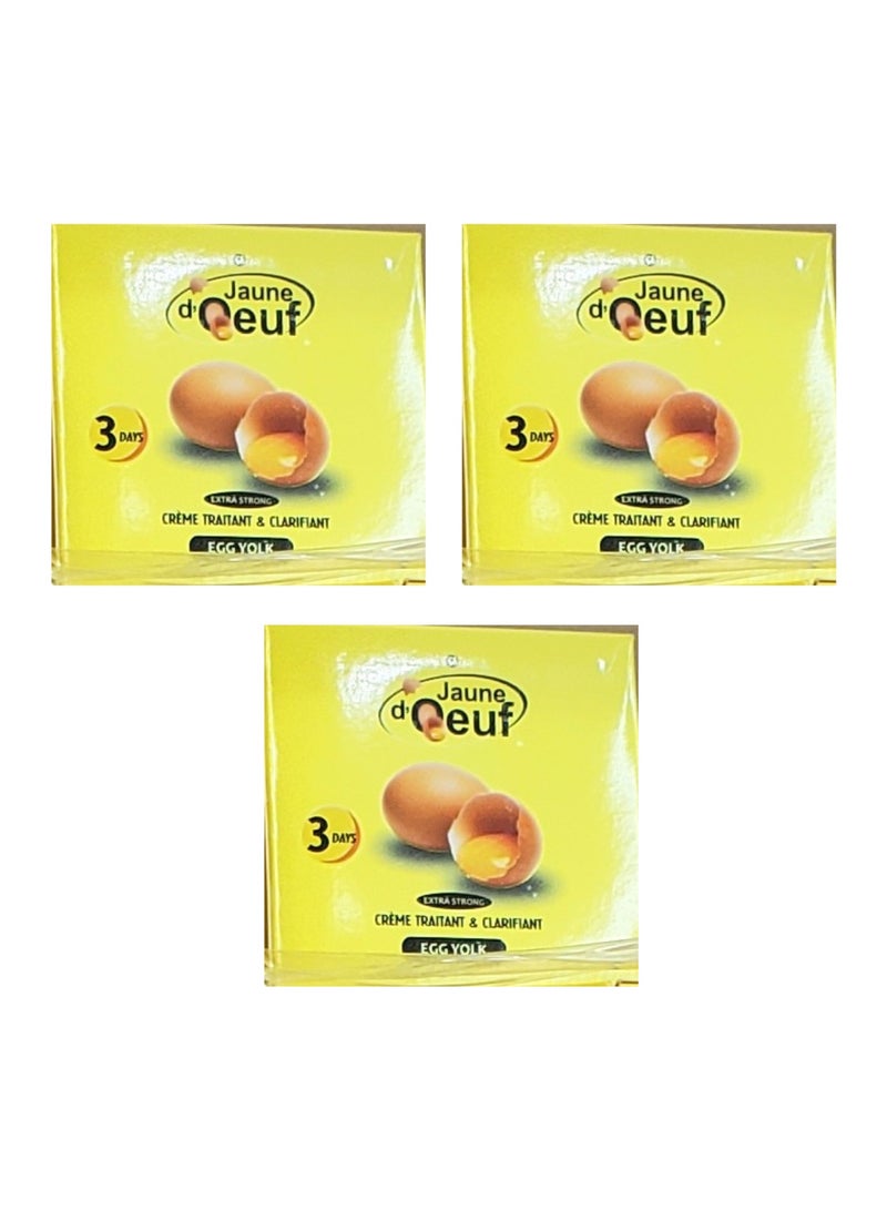 EGG YOLK TREATMENT & CLARIFYING FACE LIGHTENING CREAM - Pack of 3