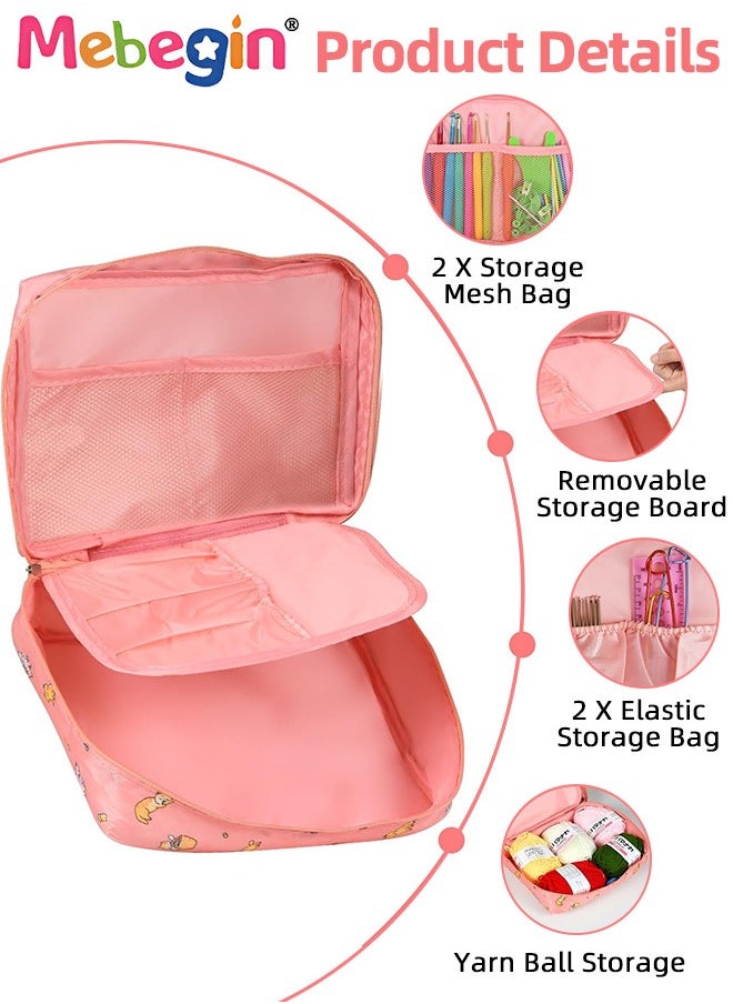 MEBEGIN 59 Piece Crochet Kit with Storage Bag, All-Inclusive Crochet Hook Kit for Beginners, Crochet Accessories and Supplies, Portable Knitting Crochet Supplies, Travel Essential for Crochet Lovers, DIY Crochet Gift for Friends and Families  - Image 3