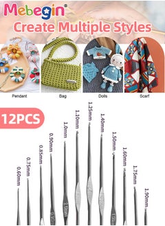 MEBEGIN 59 Piece Crochet Kit with Storage Bag, All-Inclusive Crochet Hook Kit for Beginners, Crochet Accessories and Supplies, Portable Knitting Crochet Supplies, Travel Essential for Crochet Lovers, DIY Crochet Gift for Friends and Families  - Image 5