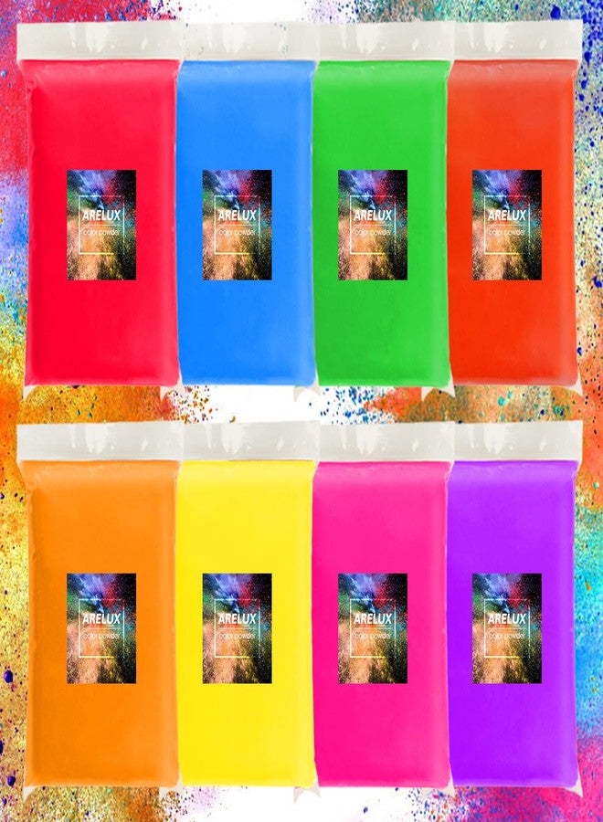 ARELUX Holi Colors Powder - 8 Pounds in Bulk Color Run Powder,8 Pack of Color Smoke Powders 1 Pounds Each Multiple Uses for Youth Group Activities,Gender Reveal,Fun Run,Photoshoot,Chalk,Color Wars - Image 1