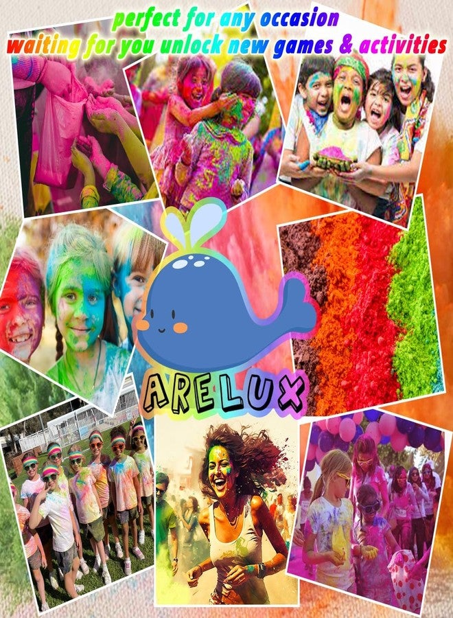 ARELUX Holi Colors Powder - 8 Pounds in Bulk Color Run Powder,8 Pack of Color Smoke Powders 1 Pounds Each Multiple Uses for Youth Group Activities,Gender Reveal,Fun Run,Photoshoot,Chalk,Color Wars - Image 4