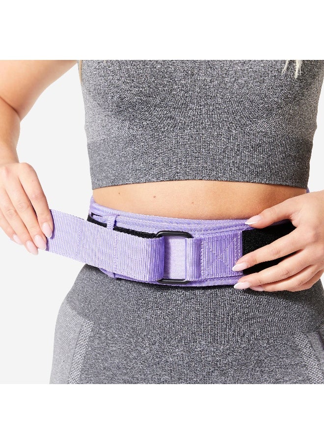 CORENGTH CORENGTH BY DECATHLON,Weight Training Lumbar Belt With Double Fastening System - Mauve  - Image 2