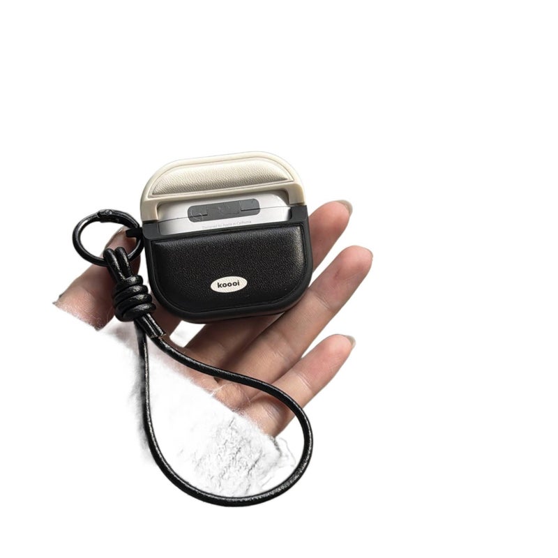حافظة حماية متوافقة مع سماعات AirPods Pro / سماعات AirPods 4 باللون أبيض وحماية من الخدش وحمل يومي خفيف خفيف الوزن من البلاستيك AirPods 4 in White - Lilac Ribbon - Image 1
